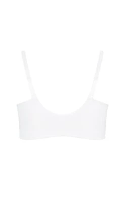 Evans White Comfort Cotton Non-Wired Front Fastening Bra -Evans Boutique 208766WHITE 4