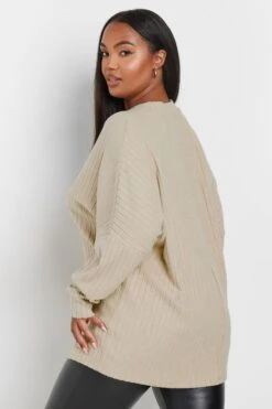YOURS - Robe-Pull Beige Toucher Doux Nervuré 9 YOURS - Robe-Pull Beige Toucher Doux Nervuré -Evans Boutique 20a131e2 70e5 4e 303334 C