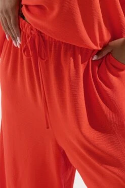 YOURS Curve Pantalon Large Orange à Taille Nouée -Evans Boutique 20e0c062 a6db 46 175241 D