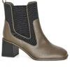 Evans Khaki Pull On Heeled Chelsea Boot