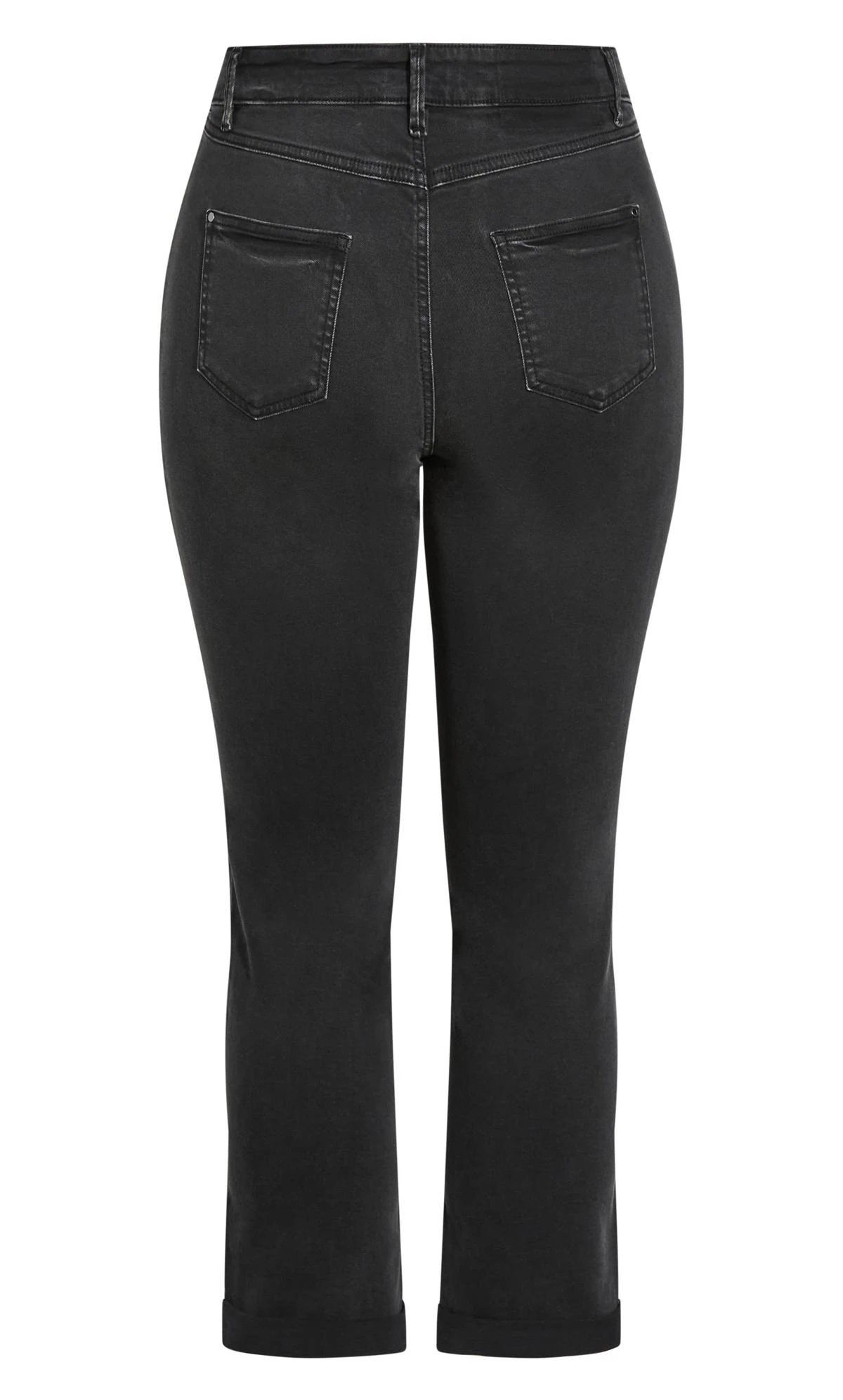 Evans Black Washed Girlfriend Jeans 8 Evans Black Washed Girlfriend Jeans – Image 6