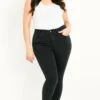 Evans Black High Waist Skinny Jeans