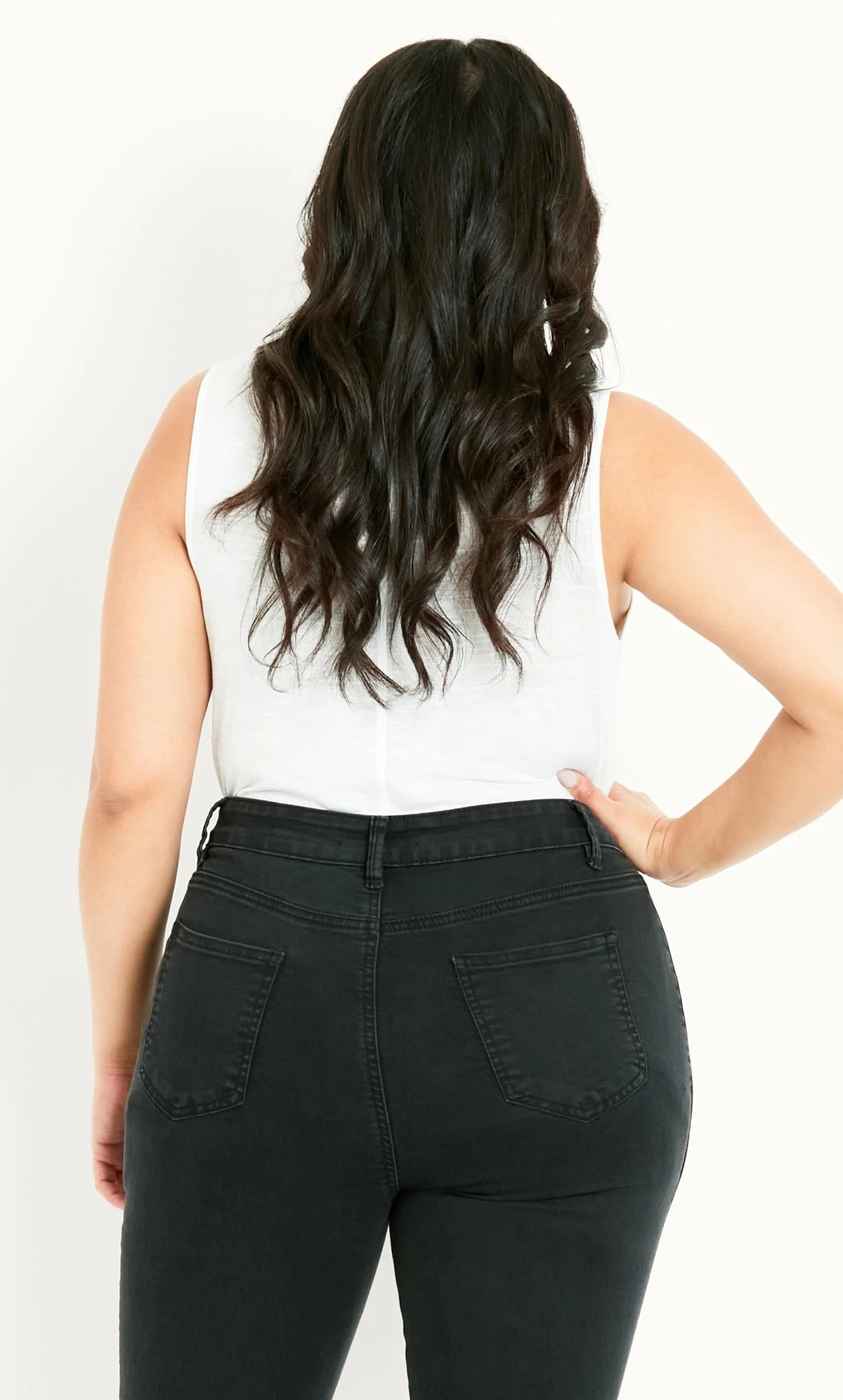 Evans Black High Waist Skinny Jeans 6 Evans Black High Waist Skinny Jeans – Image 4