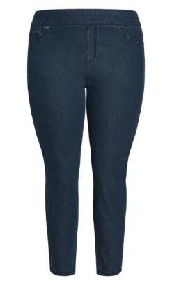 Evans Indigo Blue Denim Straight Leg Jeans -Evans Boutique 212329DARKWASH 116
