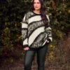 EVANS Curve Black Animal Print Fluffy Knitted Jumper -Evans Boutique 2124f6b7 834b 4f 616233 L1