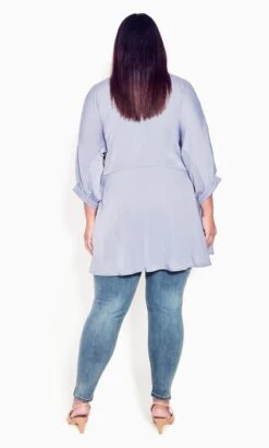 Evans Light Blue Wash Split Hem Skinny Jeans 14 Evans Light Blue Wash Split Hem Skinny Jeans -Evans Boutique 215384LIGHTWASH 3