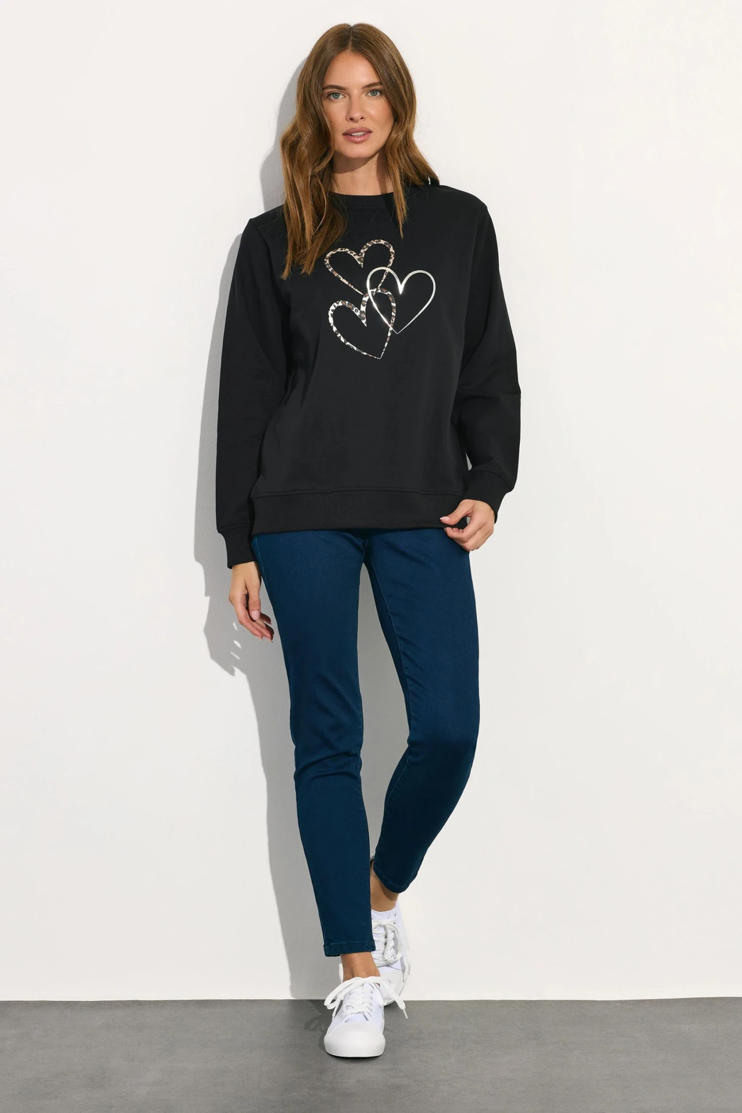 M&Co Black Multi Animal Heart Print Sweatshirt 5 M&Co Black Multi Animal Heart Print Sweatshirt – Image 3