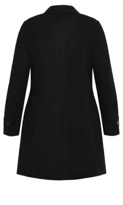 Evans Black Military Coat -Evans Boutique 217653BLACK 9