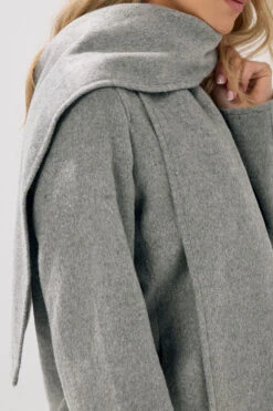 LTS Tall Grey Formal Scarf Coat 14 LTS Tall Grey Formal Scarf Coat -Evans Boutique 21d34b14 bbc8 40 356131 D