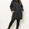 YOURS Curve Robe Sweat-shirt Grise à Clous 1 YOURS Curve Robe Sweat-shirt Grise à Clous -Evans Boutique 21e3b8db e014 41 304386 A