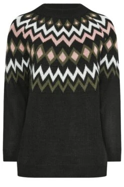 YOURS - Pull De Noël Noir En Maille 11 YOURS - Pull De Noël Noir En Maille -Evans Boutique 2208952a 6400 4c 192948 X