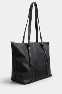 Black Buckle Strap Tote Bag -Evans Boutique 2302312a 402c 4f 246593 P1