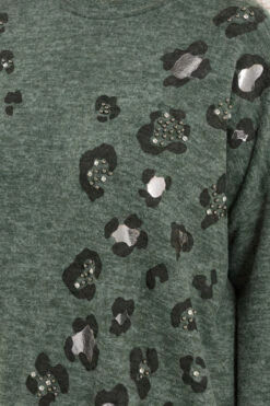 YOURS Curve Pull Clouté à Imprimé Léopard Vert 10 YOURS Curve Pull Clouté à Imprimé Léopard Vert -Evans Boutique 232abc8f 4005 48 285057 D