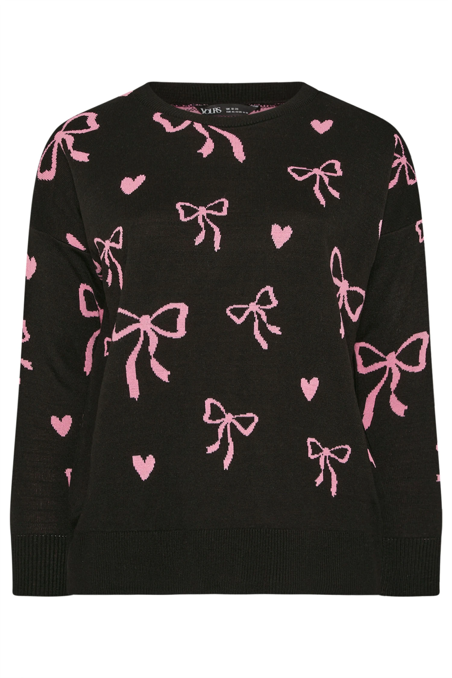 YOURS Curve Pull En Maille Noire à Nœud 7 YOURS Curve Pull En Maille Noire à Nœud – Image 5