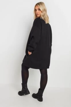 YOURS - Robe-Sweatshirt Noire En Jersey 9 YOURS - Robe-Sweatshirt Noire En Jersey -Evans Boutique 2392f27d 388b 43 126443 C