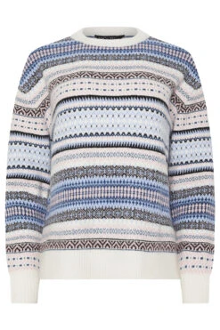M&Co Blue Fairisle Jumper 13 M&Co Blue Fairisle Jumper -Evans Boutique 239914ab cab6 49 502455 X
