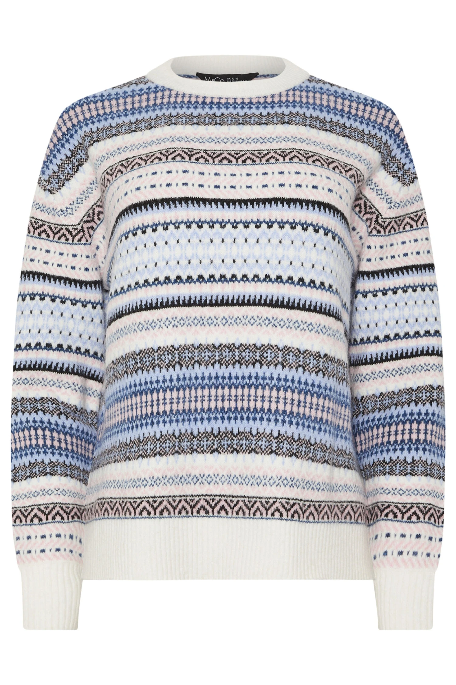 M&Co Blue Fairisle Jumper 8 M&Co Blue Fairisle Jumper – Image 6