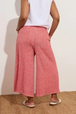 YOURS - Pantalon Jupe-Culotte Midaxi Rouge à Carreaux -Evans Boutique 250d8cd1 ab52 49 145313 C