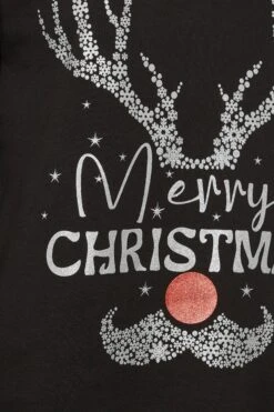 YOURS - Sweatshirt Noir 'Merry Christmas' Renne De Noël -Evans Boutique 260010c7 a9d6 43 303814 Z