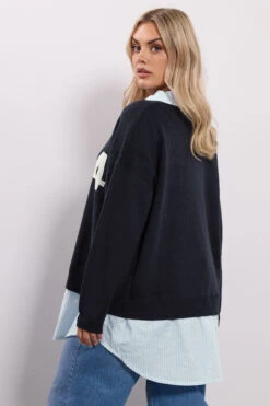 YOURS Curve Pull 2 En 1 Bleu Marine « 1994 » -Evans Boutique 263602cf cc0c 4d 280654 C