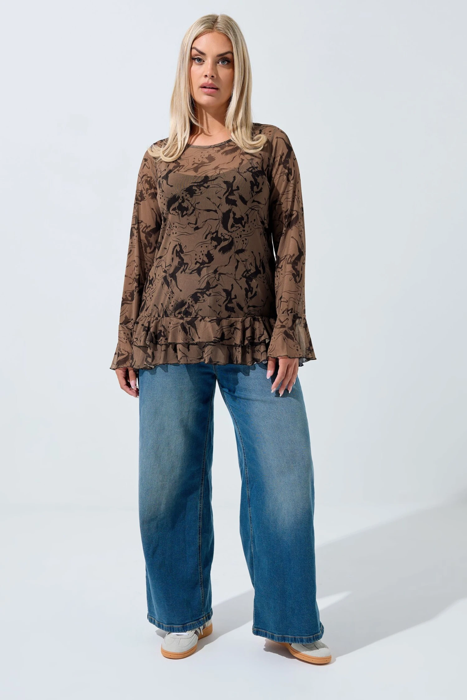 LIMITED COLLECTION Chemisier En Maille à Imprimé Cheval Marron 4 LIMITED COLLECTION Chemisier En Maille à Imprimé Cheval Marron – Image 2