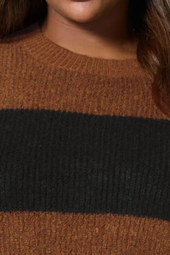 YOURS - Pull Noir & Orange En Maille à Rayures 11 YOURS - Pull Noir & Orange En Maille à Rayures -Evans Boutique 26d570a6 7b19 4f 280344 D