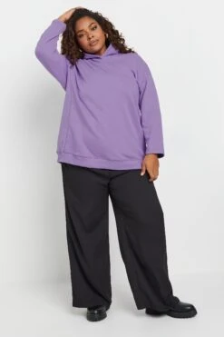 YOURS - Pull En Jersey à Capuche Lavande Coupe Oversize 8 YOURS - Pull En Jersey à Capuche Lavande Coupe Oversize -Evans Boutique 26ebc3a5 3576 4e 303608 B