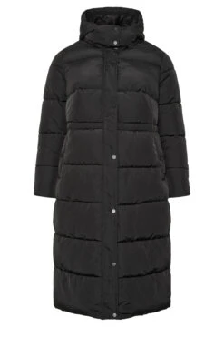EVANS Curve Black Maxi Puffer Coat 15 EVANS Curve Black Maxi Puffer Coat -Evans Boutique 2833fcfc 219d 4d 616222 X