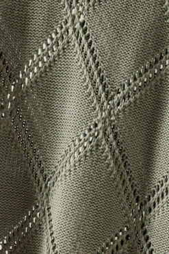 EVANS Curve Khaki Green Diamond Pointelle Jumper 17 EVANS Curve Khaki Green Diamond Pointelle Jumper -Evans Boutique 29338d4a 5d00 4d 615474 P3