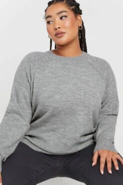 YOURS - Pull Gris Toucher Doux En Maille 12 YOURS - Pull Gris Toucher Doux En Maille -Evans Boutique 2a23d297 c4f9 4e 280459 D