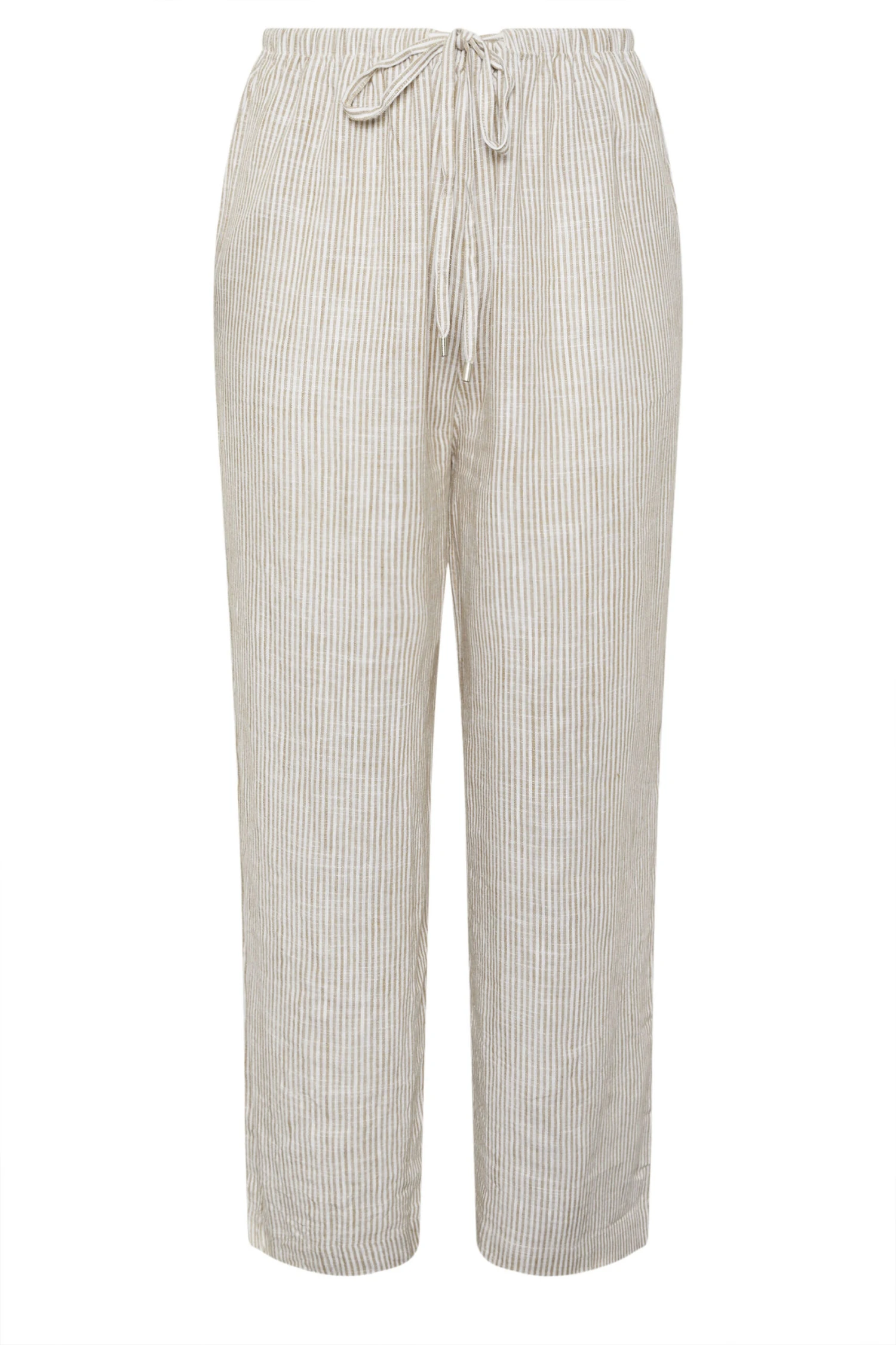 YOURS - Pantalon Blanc à Rayures Plissé En Lin 10 YOURS - Pantalon Blanc à Rayures Plissé En Lin – Image 8