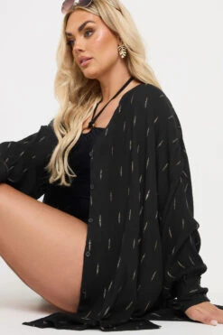 YOURS - Chemisier De Plage Noir Métallique