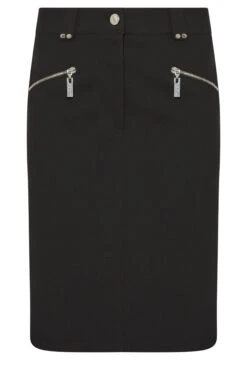 STAR Black Zip Detail Pencil Skirt 13 STAR Black Zip Detail Pencil Skirt -Evans Boutique 2b676df0 32b8 4d 110752 X