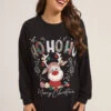 YOURS Curve Pull De Noël Fantaisie Noir « Ho Ho Ho » En Forme De Renne
