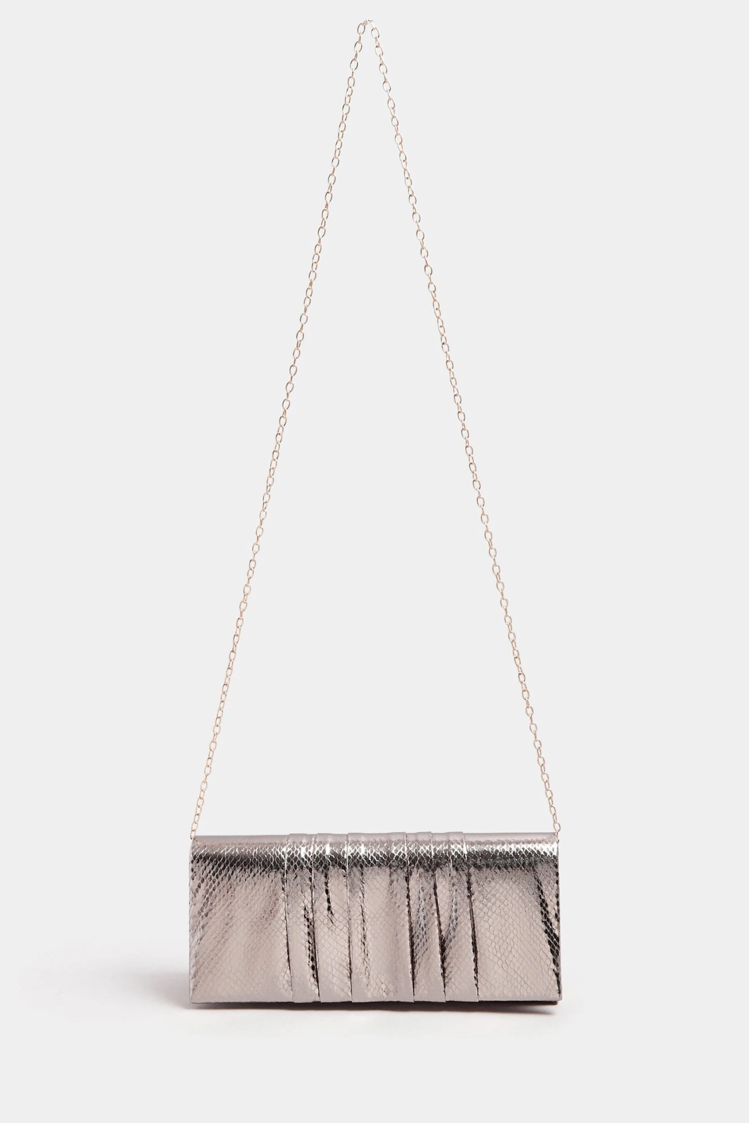 Gold Faux Leather Metallic Clutch Bag 6 Gold Faux Leather Metallic Clutch Bag – Image 4