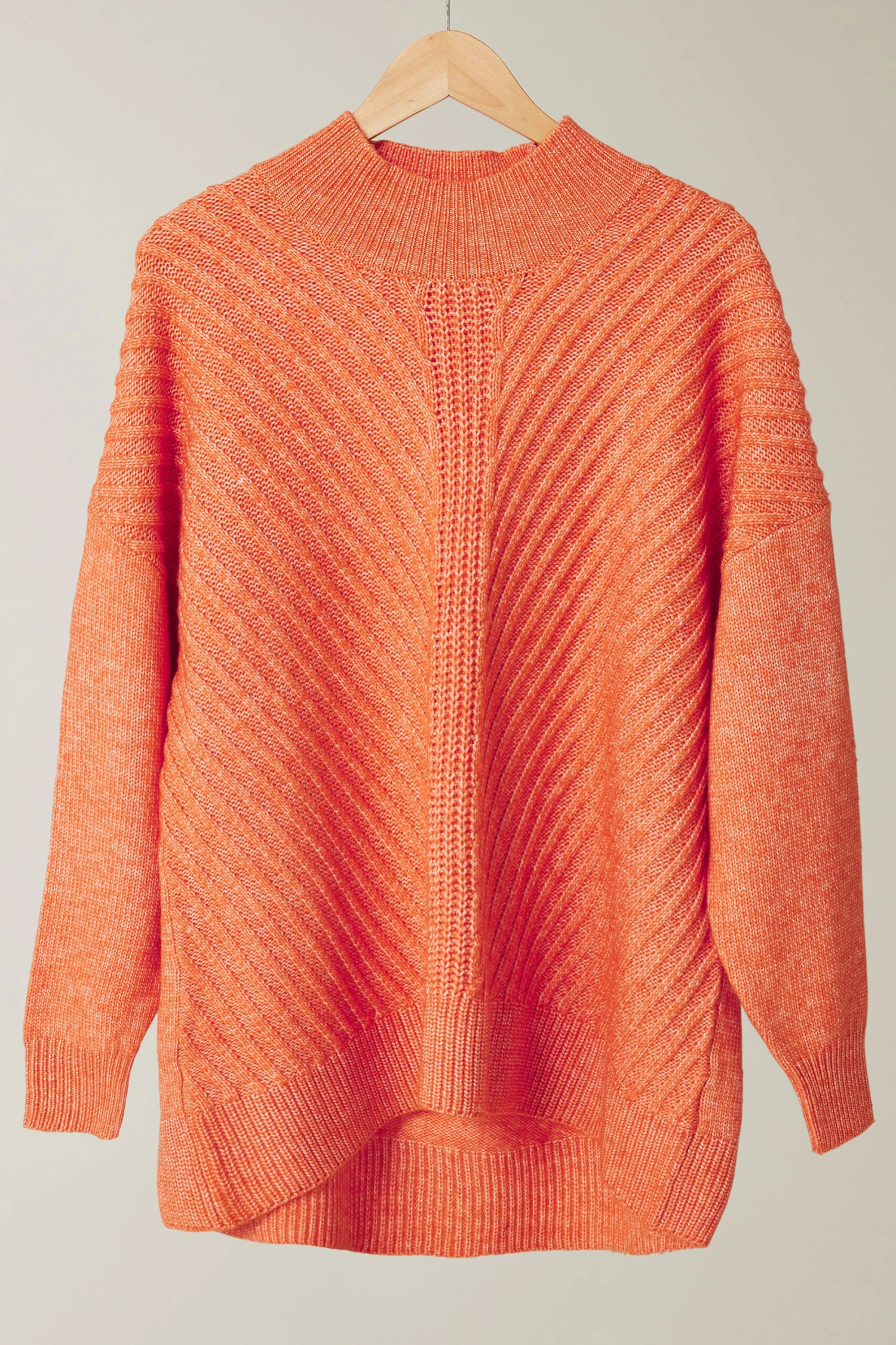 EVANS Curve Orange High Neck Knitted Jumper 8 EVANS Curve Orange High Neck Knitted Jumper – Image 6