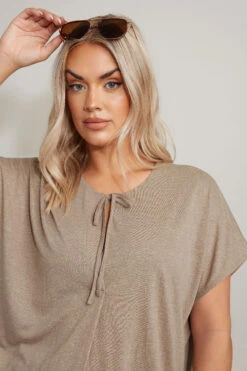 YOURS - Top Beige En Lin Noeud Avant 10 YOURS - Top Beige En Lin Noeud Avant -Evans Boutique 2f365306 3415 4d 322469 D