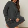 YOURS - Robe Sweatshirt En Jersey Gris Charbonneux