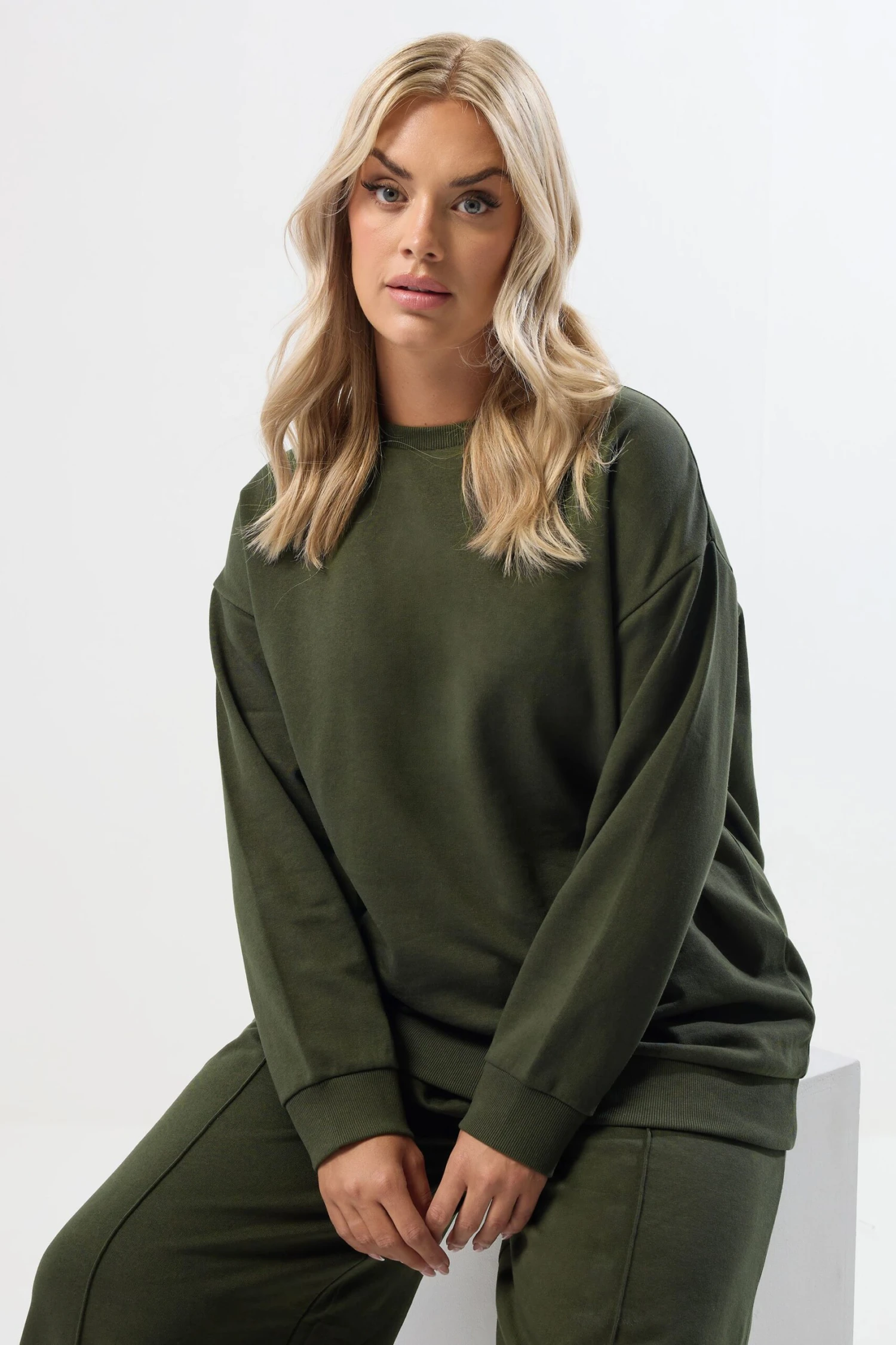 YOURS - Sweat-shirt Vert Kaki 3 YOURS - Sweat-shirt Vert Kaki