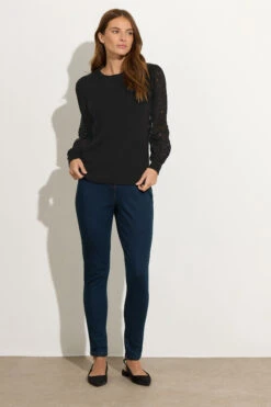 M&Co Black Floral Lace Long Sleeve Jumper 12 M&Co Black Floral Lace Long Sleeve Jumper -Evans Boutique 307951c9 5c08 4d 502460 C