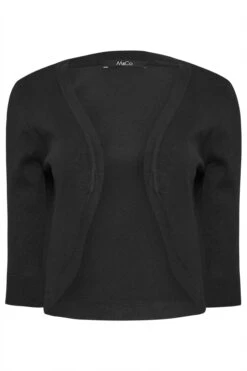 M&Co - Cardigan Noir En Maille Croppé -Evans Boutique 30f77ab5 51e6 4c 550698 X