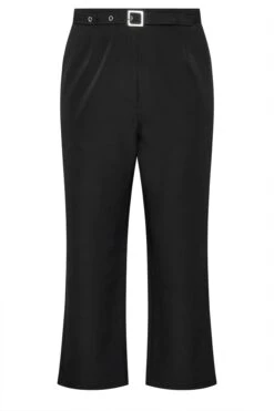 YOURS LONDON - Pantalon Noir Wide Leg à Ceinture 13 YOURS LONDON - Pantalon Noir Wide Leg à Ceinture -Evans Boutique 31935173 3318 45 162455 X