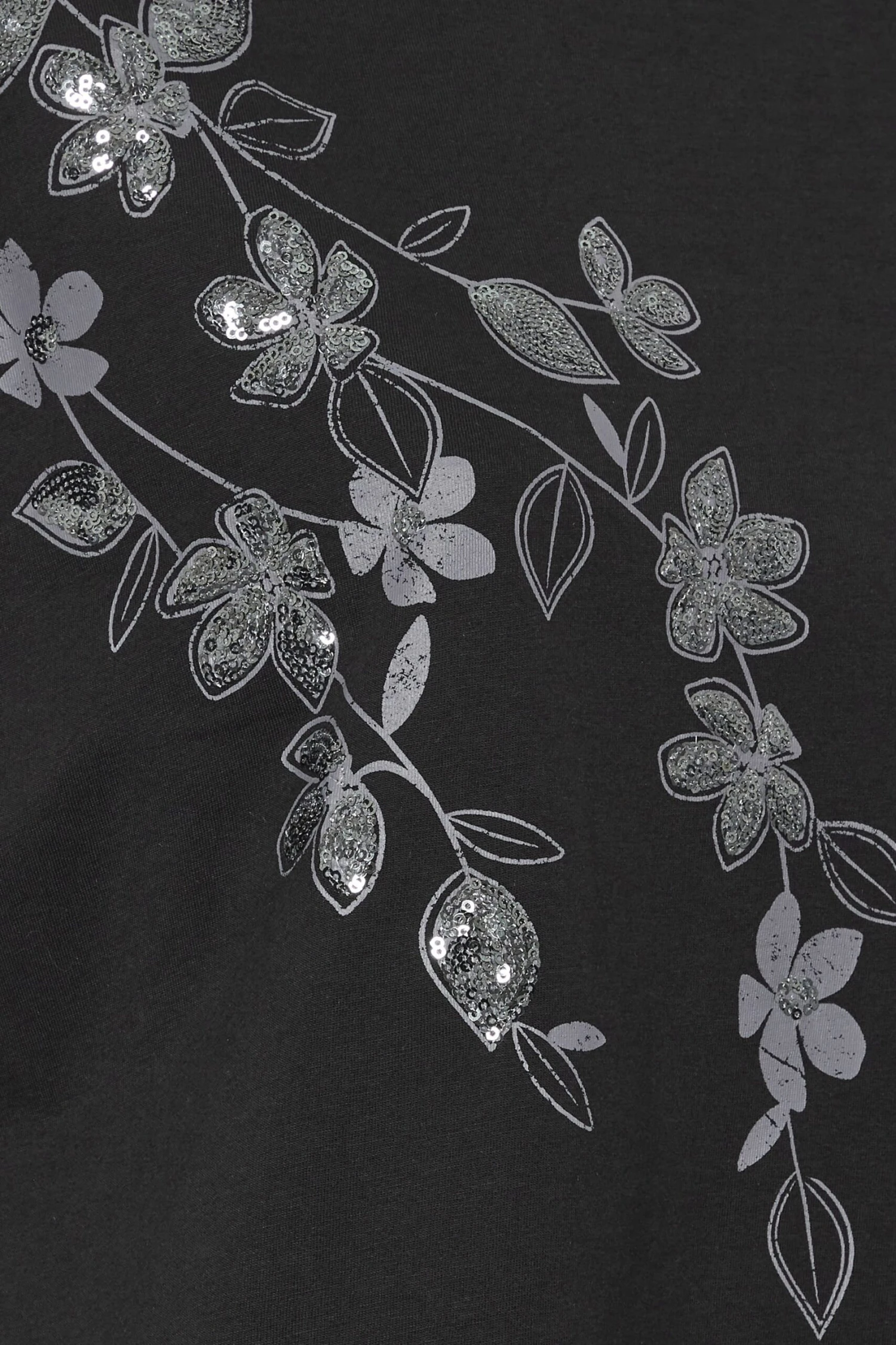 YOURS - Top Oversize Noir Floral Manches Courtes 8 YOURS - Top Oversize Noir Floral Manches Courtes – Image 6