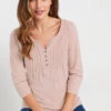 LTS Tall Light Pink Henley Top -Evans Boutique 3252f2a2 fdbc 49 355206 A