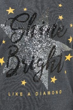 YOURS Curve Sweat-shirt Gris à Paillettes étoiles « Shine Bright » 10 YOURS Curve Sweat-shirt Gris à Paillettes étoiles « Shine Bright » -Evans Boutique 3298edd0 d886 45 304452 D