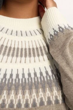 YOURS Curve Pull En Maille Fairisle Marron Naturel 12 YOURS Curve Pull En Maille Fairisle Marron Naturel -Evans Boutique 3457c00a 4484 4d 280770 D