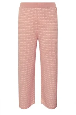 LIMITED COLLECTION - Pantalon Rose Texturé Wide Leg Effet Tweed 11 LIMITED COLLECTION - Pantalon Rose Texturé Wide Leg Effet Tweed -Evans Boutique 34c75487 8566 41 216535 X