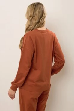 LTS Tall Rust Orange Crew Neck Sweatshirt 11 LTS Tall Rust Orange Crew Neck Sweatshirt -Evans Boutique 352f3079 eda5 4a 356162 C