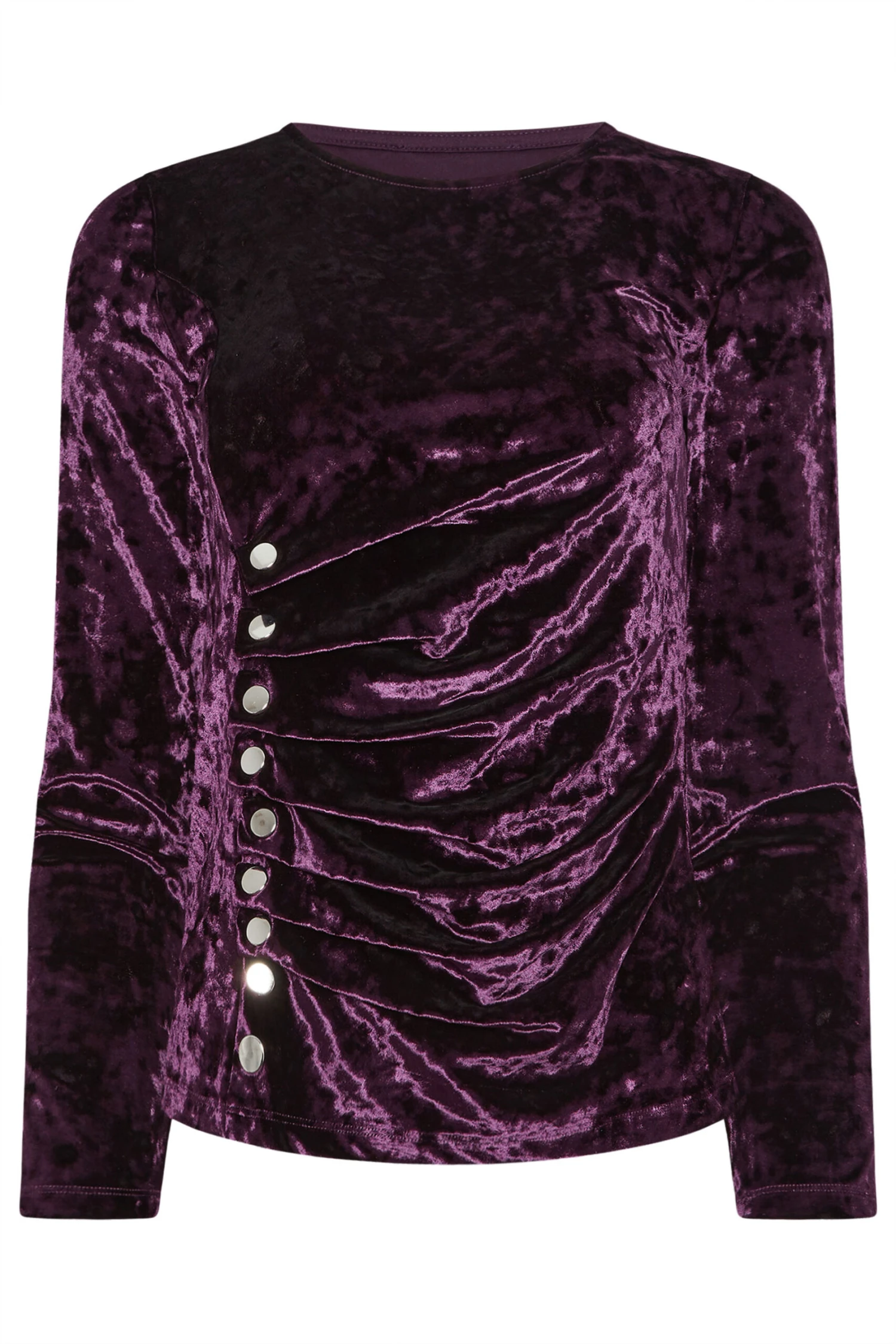 STAR Purple Velvet Button Detail Top 7 STAR Purple Velvet Button Detail Top – Image 5