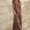 LTS Tall Chocolate Brown Textured Tiered Maxi Skirt 2 LTS Tall Chocolate Brown Textured Tiered Maxi Skirt -Evans Boutique 358eebc3 3c42 47 356589 356588 L1